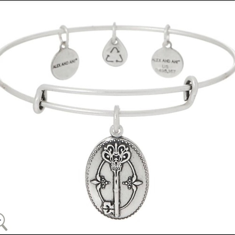 Alex and Ani Key to Life silver bracelet